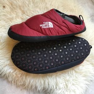 red north face slippers